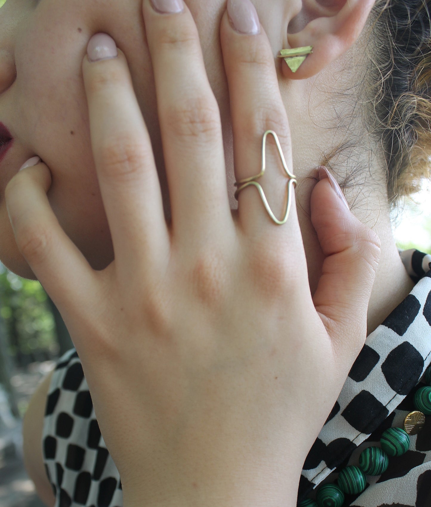 Geo Hook Bangle - Luni