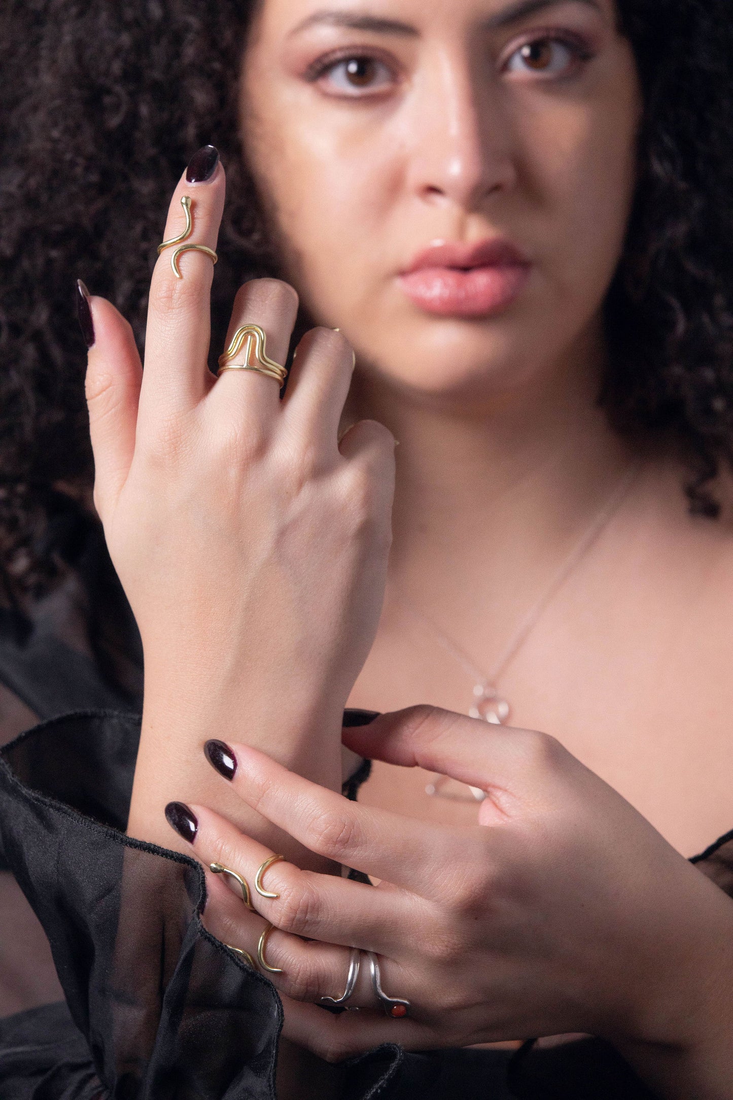 Art Deco Stacking Ring Set