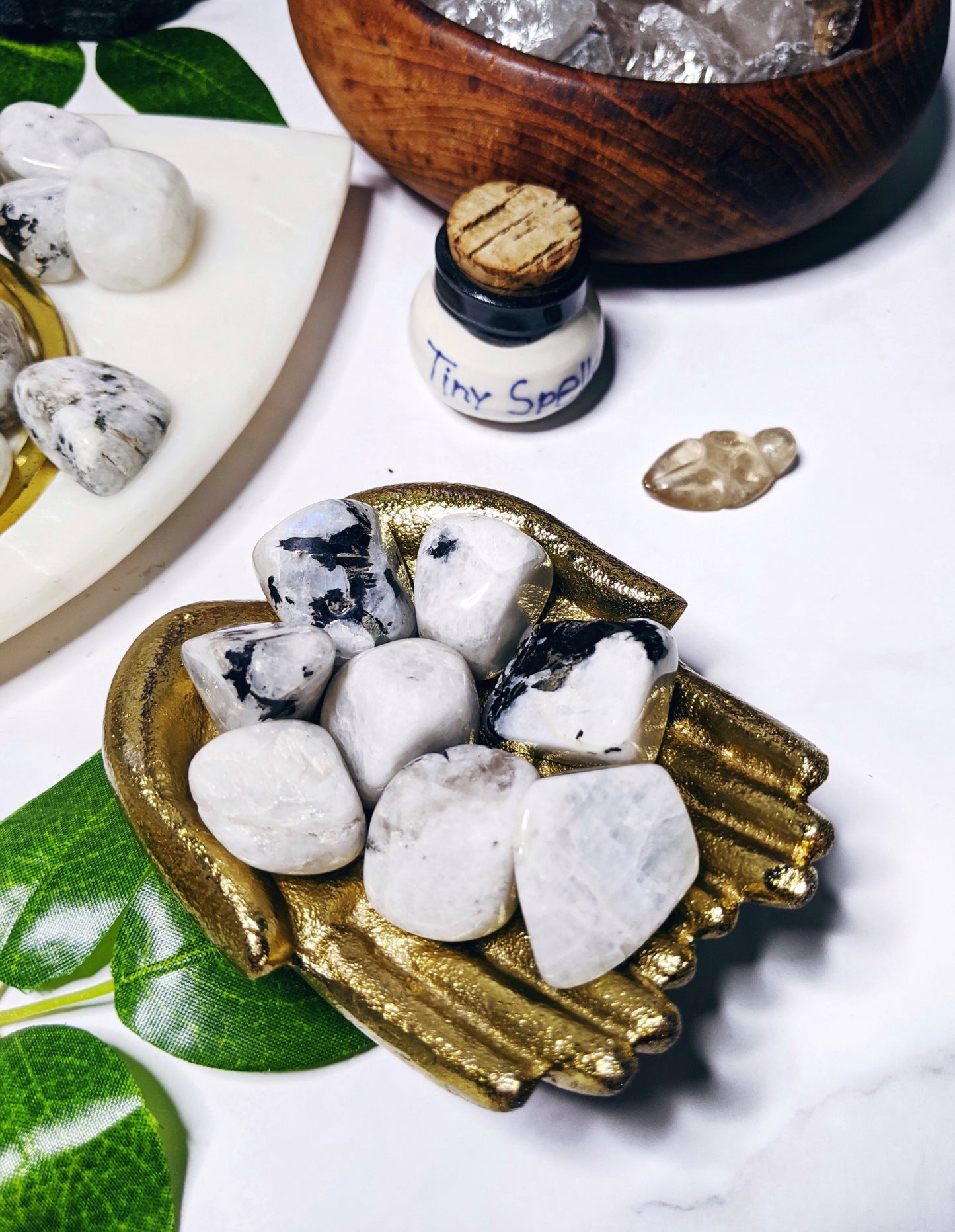 Rainbow Moonstone Tumbles