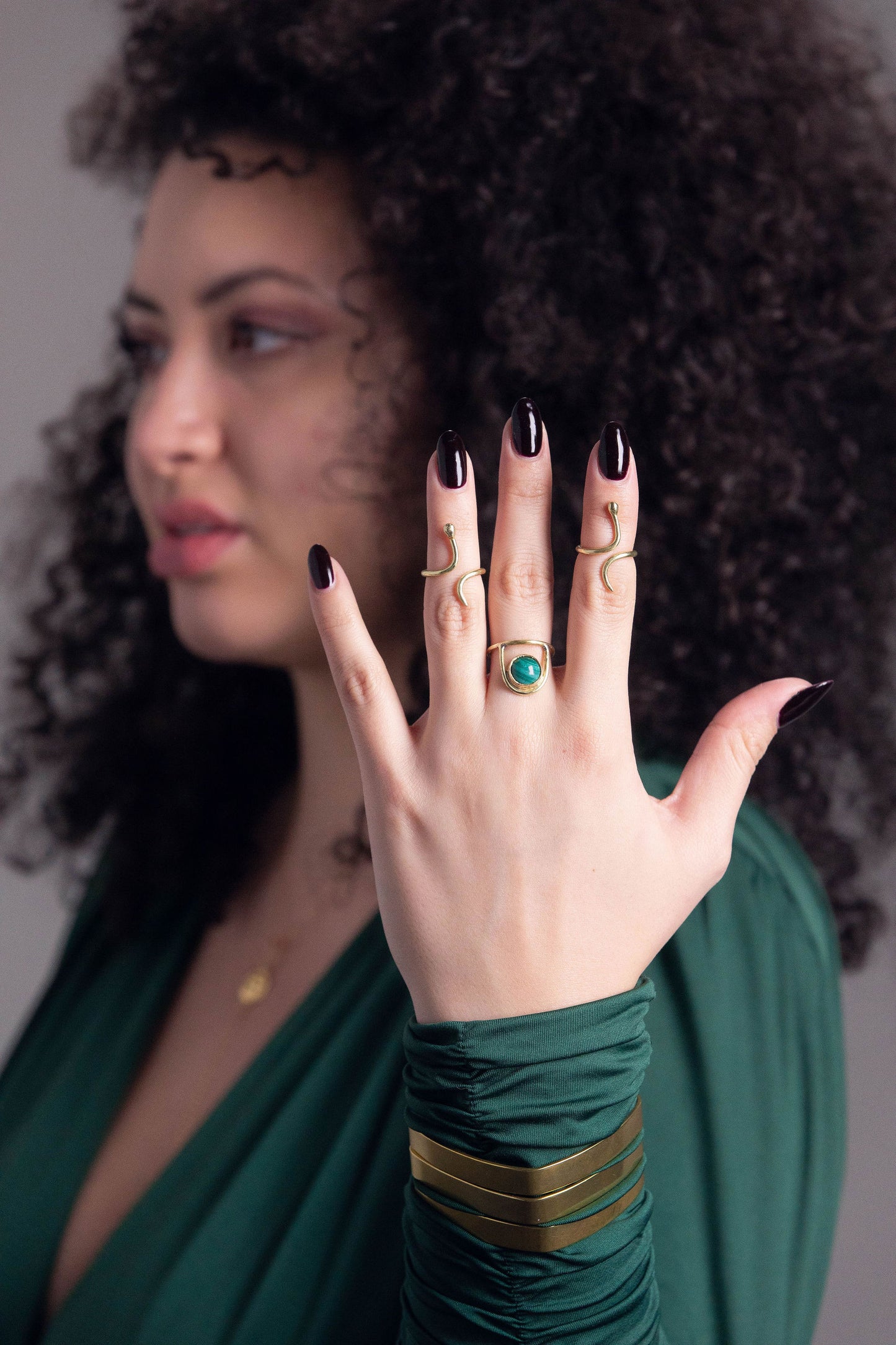 Malachite Geo Ring