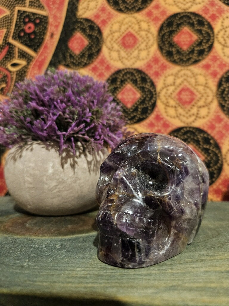 Chevron Amethyst Skull