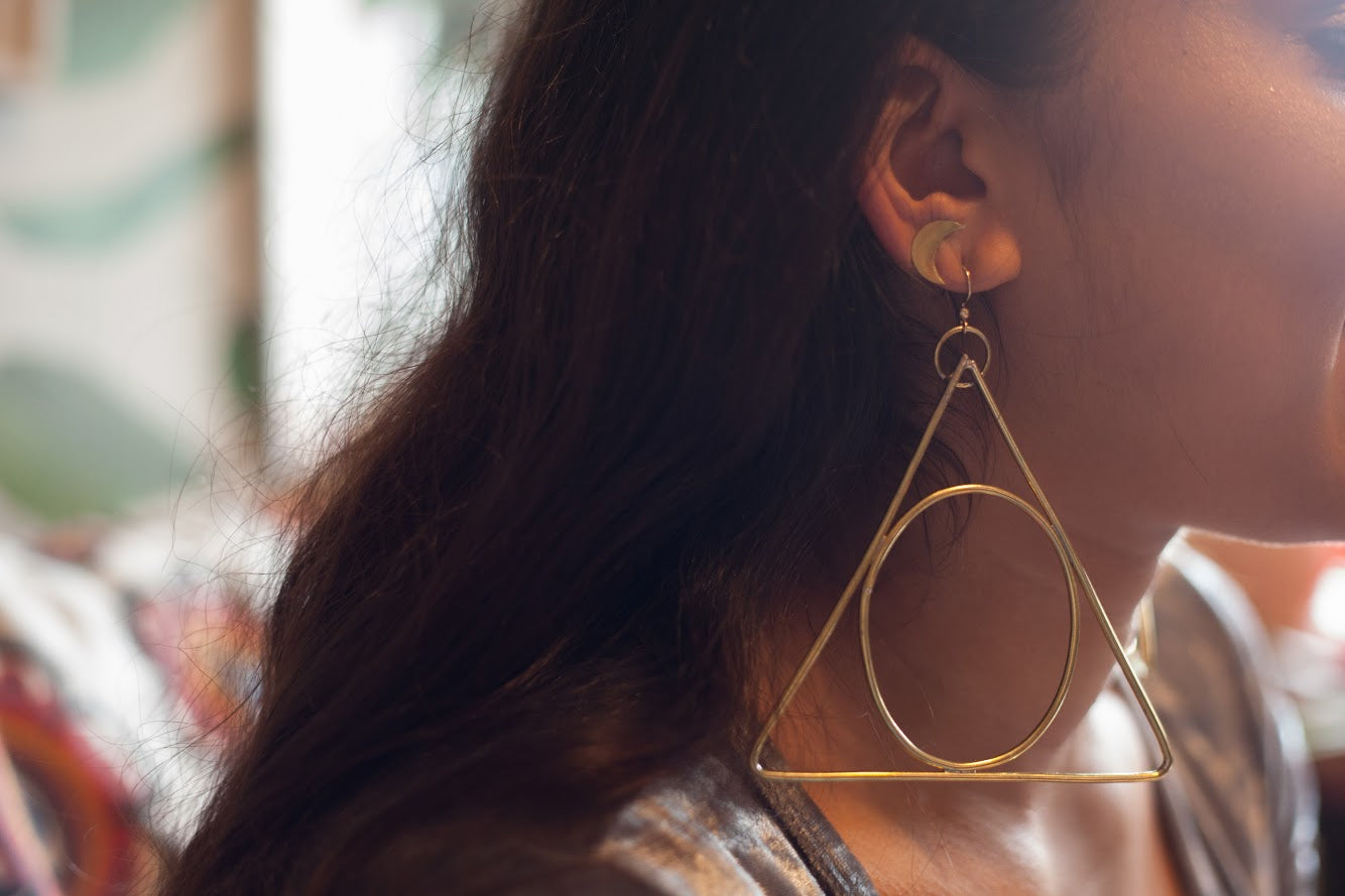 Alchemy Triangle Earrings - Luni